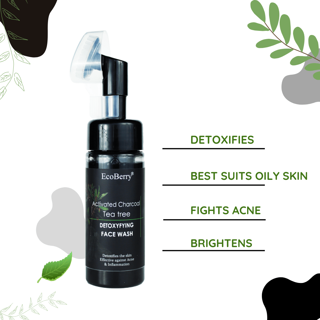 Activated Charcoal Tea tree Detoxifying Face Wash - EcoBerry
