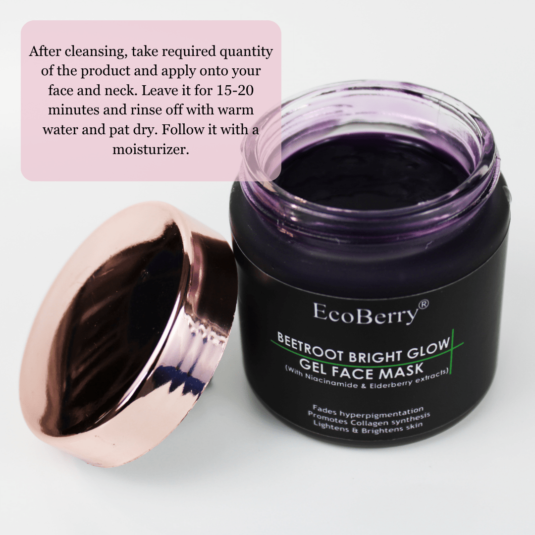 Beetroot Bright Glow Gel Face Mask - EcoBerry