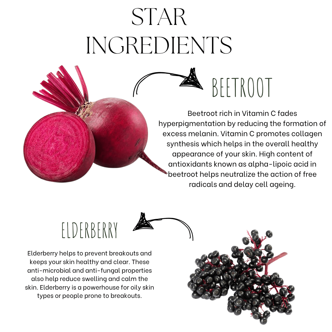 Beetroot Bright Glow Gel Face Mask - EcoBerry