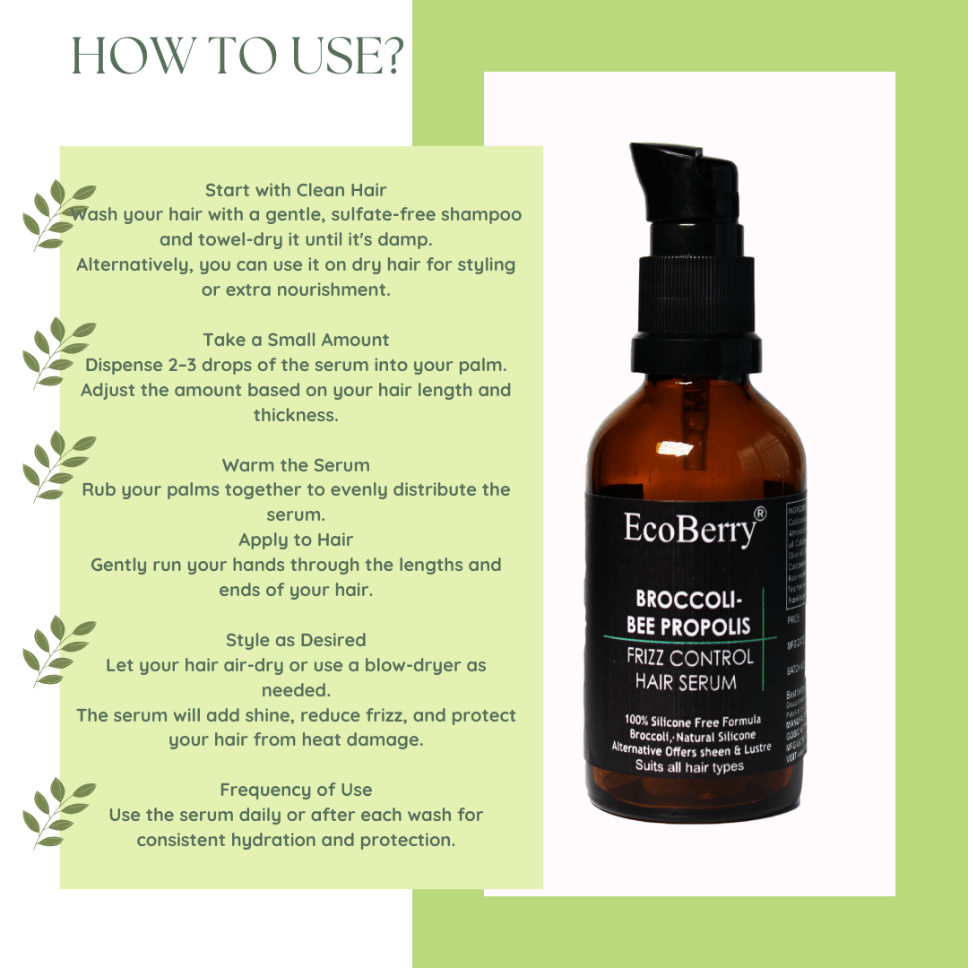 Broccoli Bee Propolis Frizz Control Hair Serum - EcoBerry