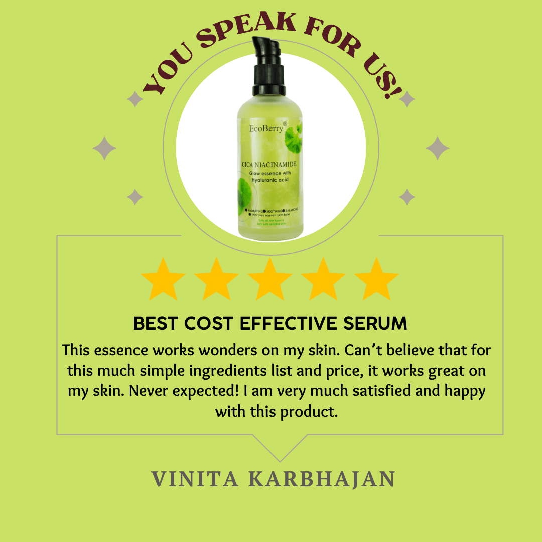 Centella Asiatica (CICA) Niacinamide Glow Essence With Hyaluronic Acid - EcoBerry