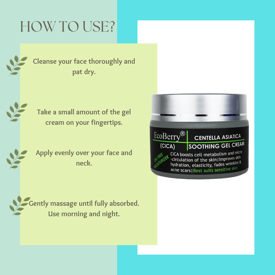 Centella Asiatica (CICA) Soothing Gel Cream - EcoBerry