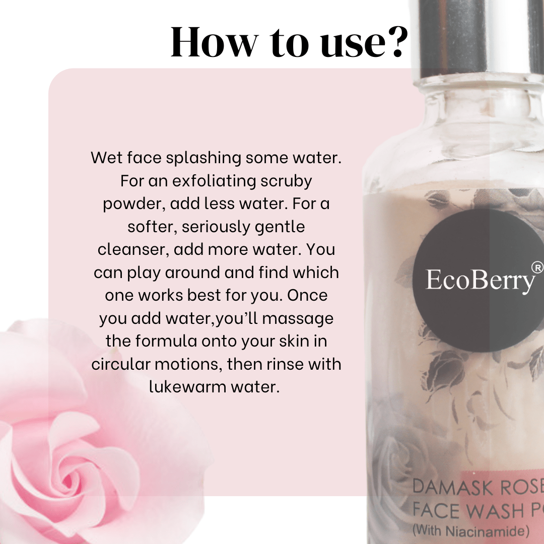 Damask Rose Face Wash Powder - EcoBerry