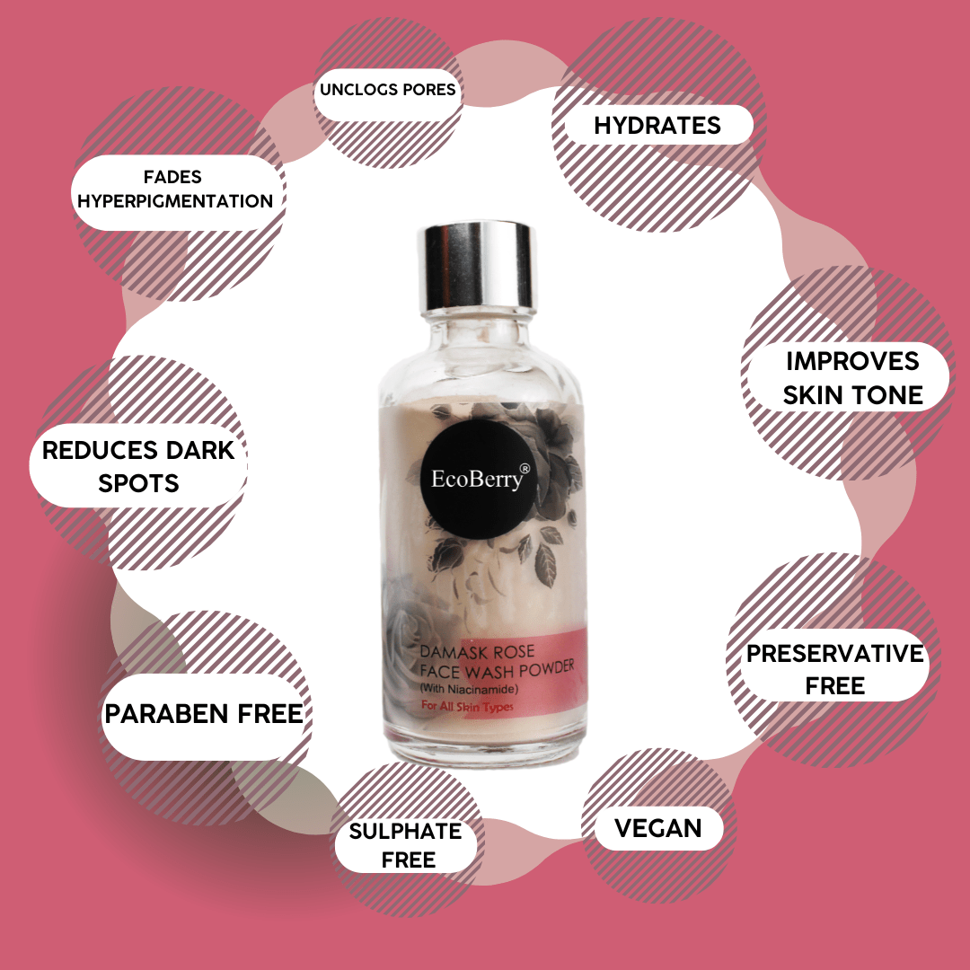 Damask Rose Face Wash Powder - EcoBerry