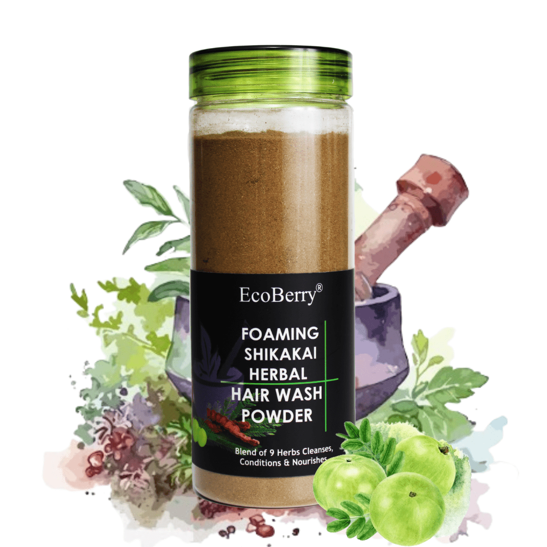 Foaming Shikakai Herbal Hair Wash Powder - EcoBerry - Main Image