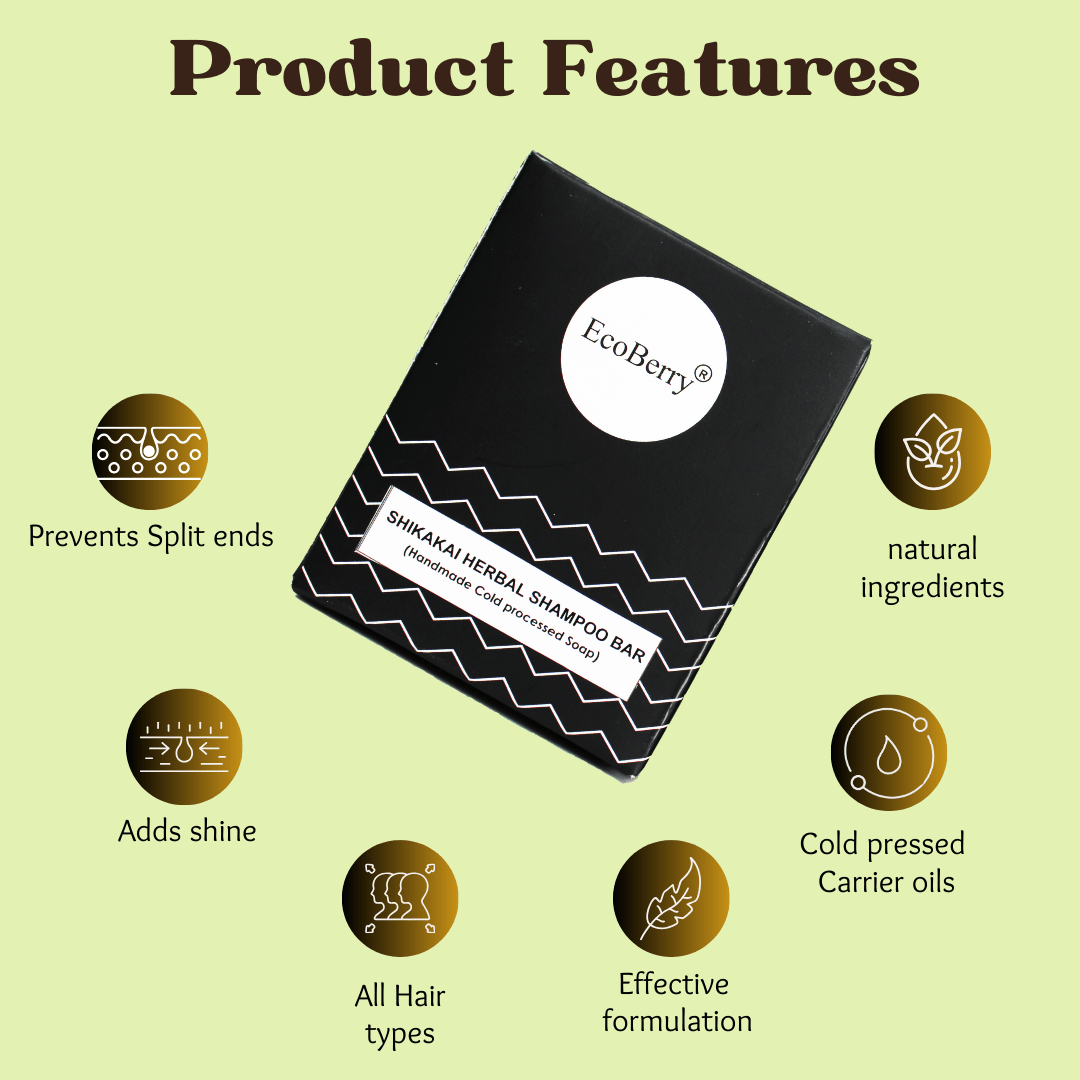 Herbal Shikakai Shampoo Bar - EcoBerry - Features