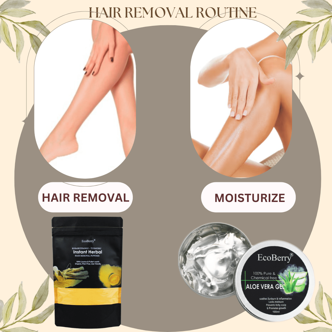 Koraikizhangu Wild Turmeric Instant Herbal Hair Removal Powder - EcoBerry