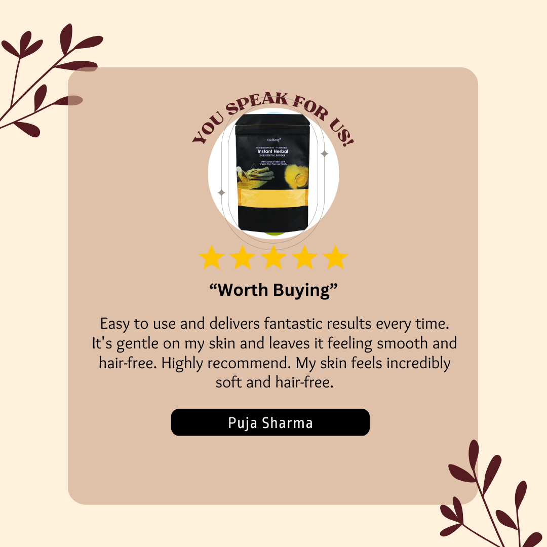 Koraikizhangu Wild Turmeric Instant Herbal Hair Removal Powder - EcoBerry