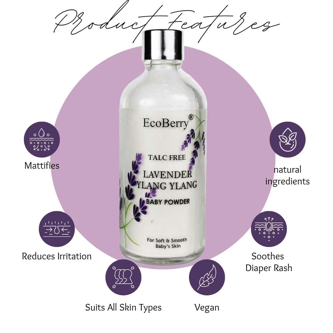 Lavender Ylang Ylang Baby Powder - EcoBerry
