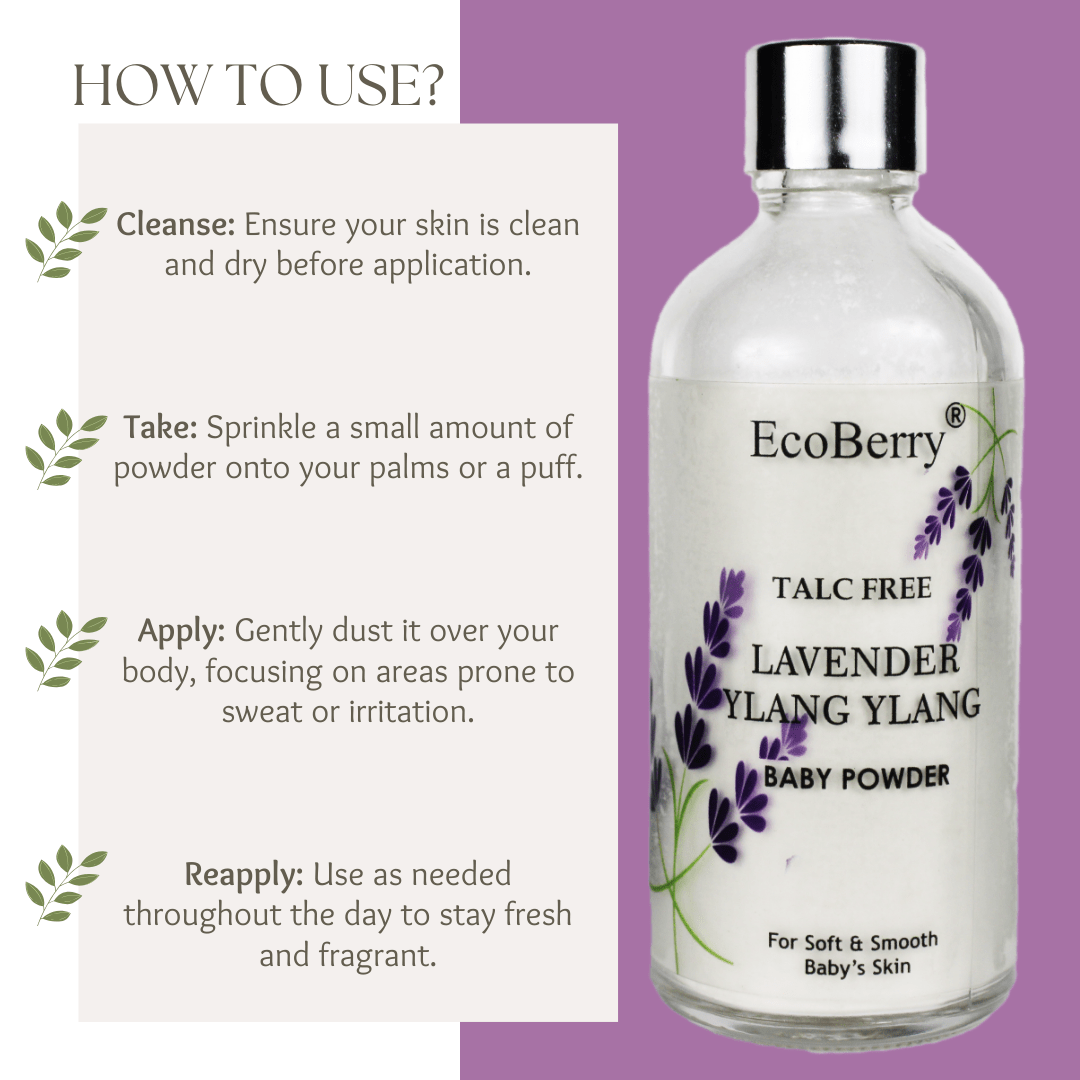 Lavender Ylang Ylang Baby Powder - EcoBerry