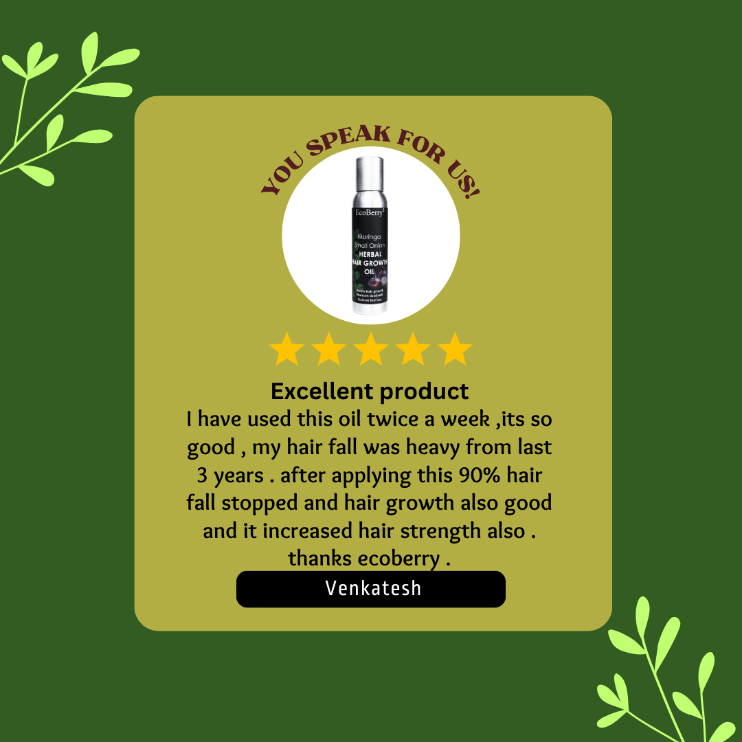 Moringa Small Onion Herbal Hair Growth Oil - EcoBerry