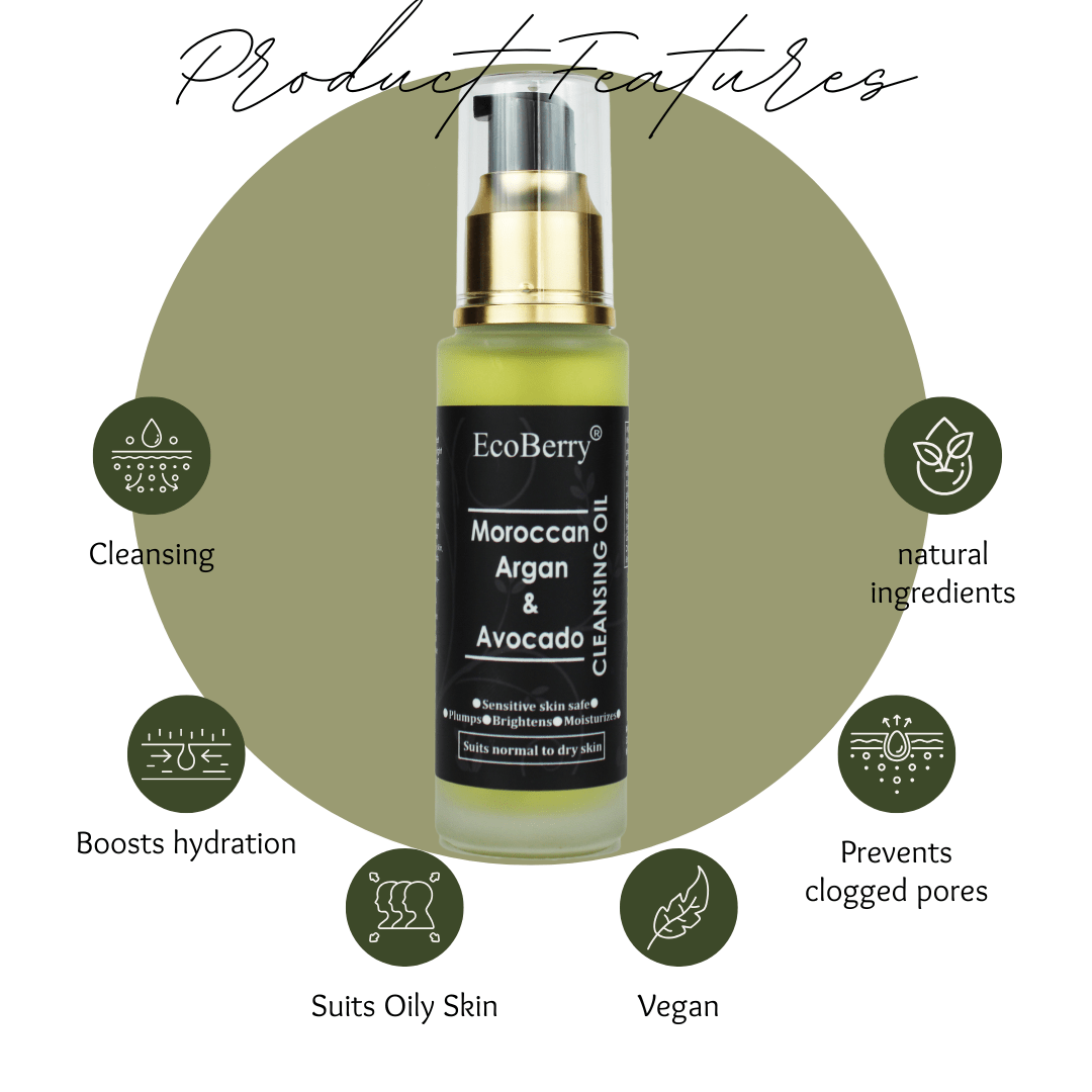 Moroccan Argan Avocado Cleansing Oil - EcoBerry