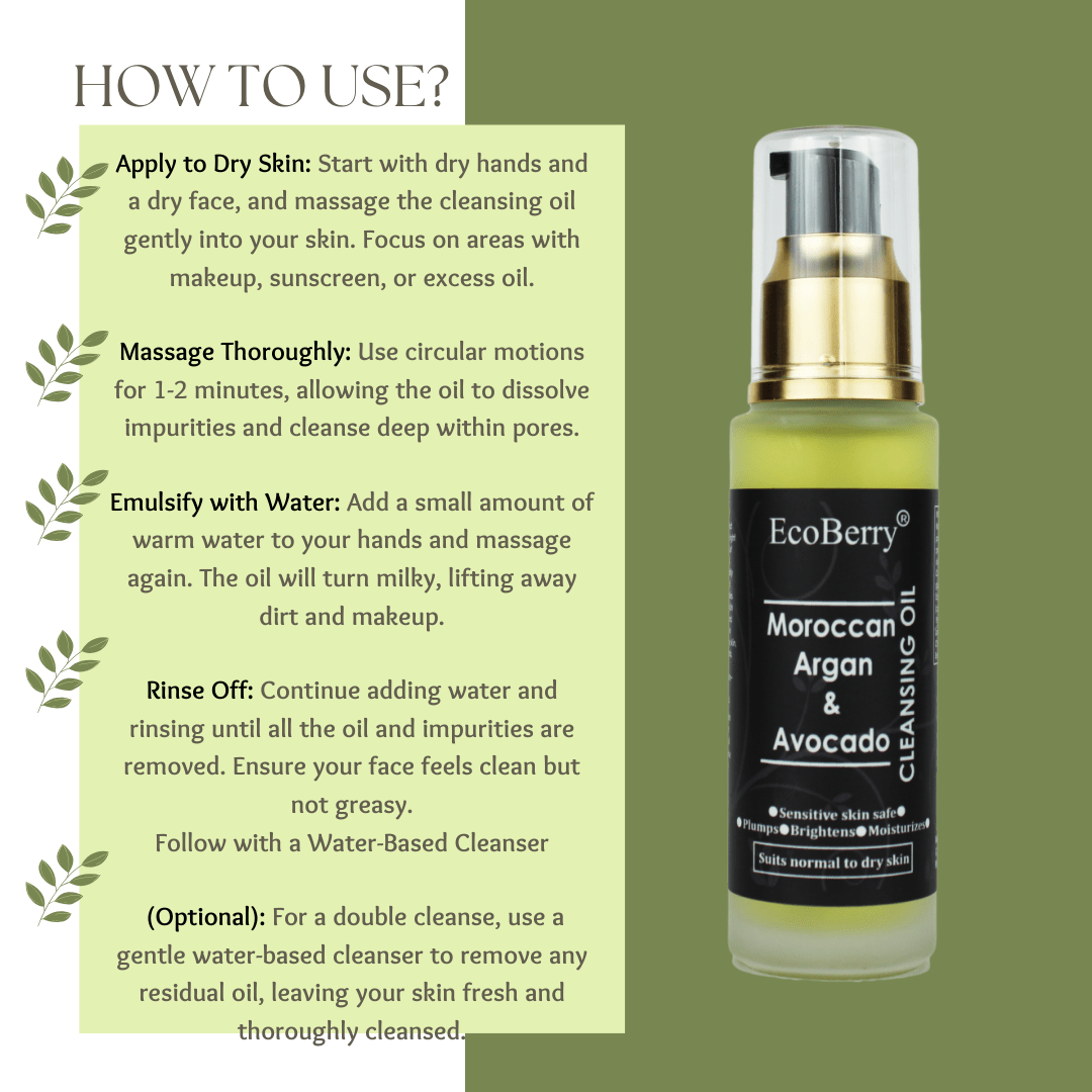 Moroccan Argan Avocado Cleansing Oil - EcoBerry