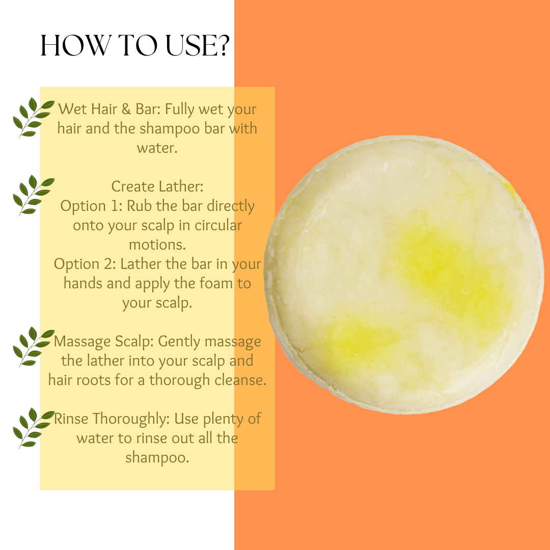 Murumuru Butter Solid Shampoo Bar EcoBerry - Usage Instructions