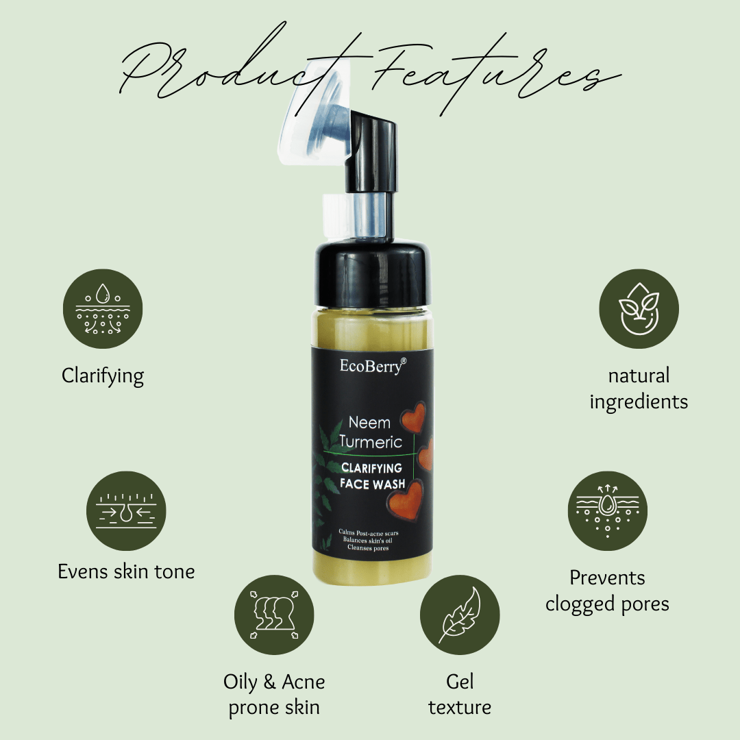 Neem Turmeric Clarifying Face Wash - EcoBerry - Features
