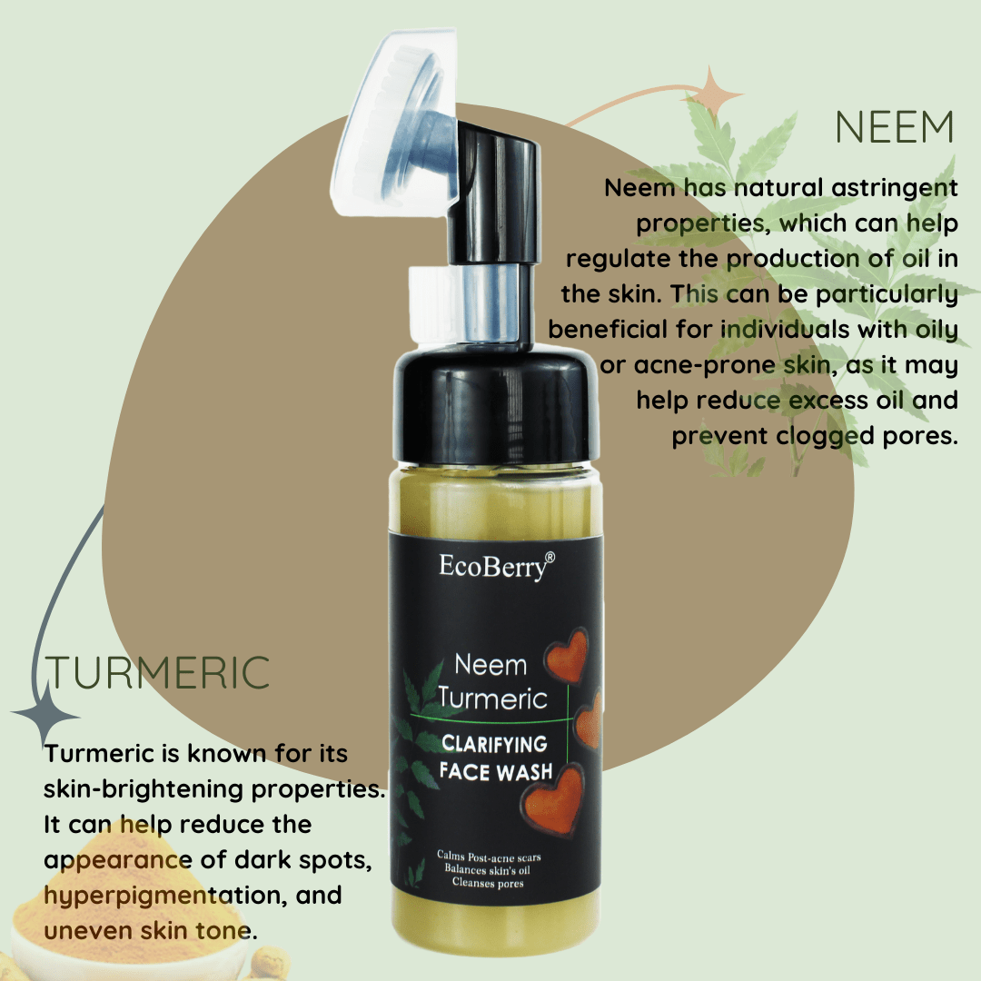 Neem Turmeric Clarifying Face Wash - EcoBerry - Ingredients