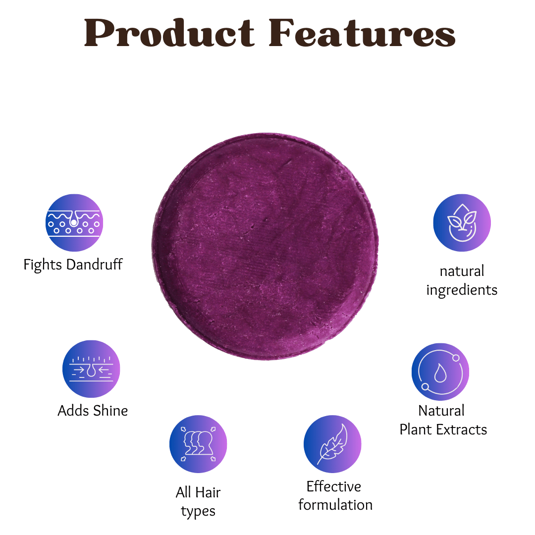 No No Dandruff Solid Shampoo Bar - EcoBerry - Features