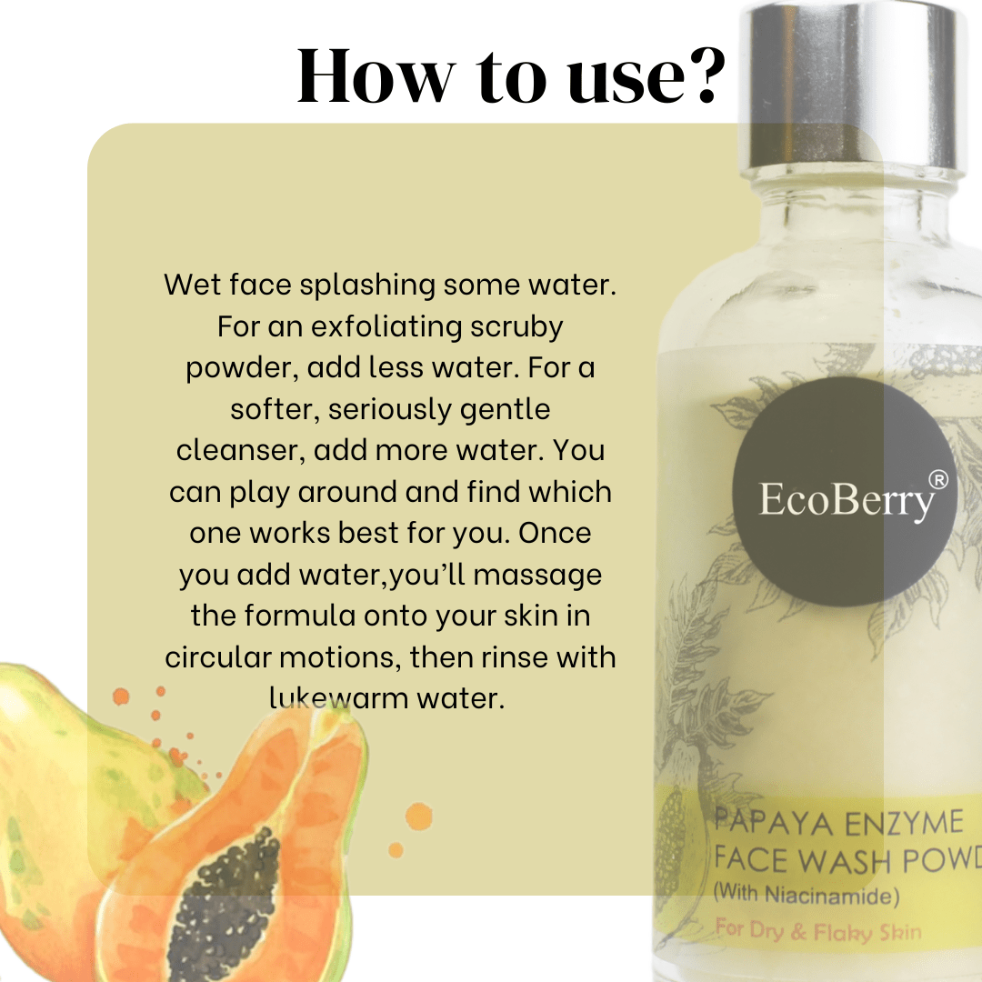 Papaya Enzyme Face Wash Powder - EcoBerry