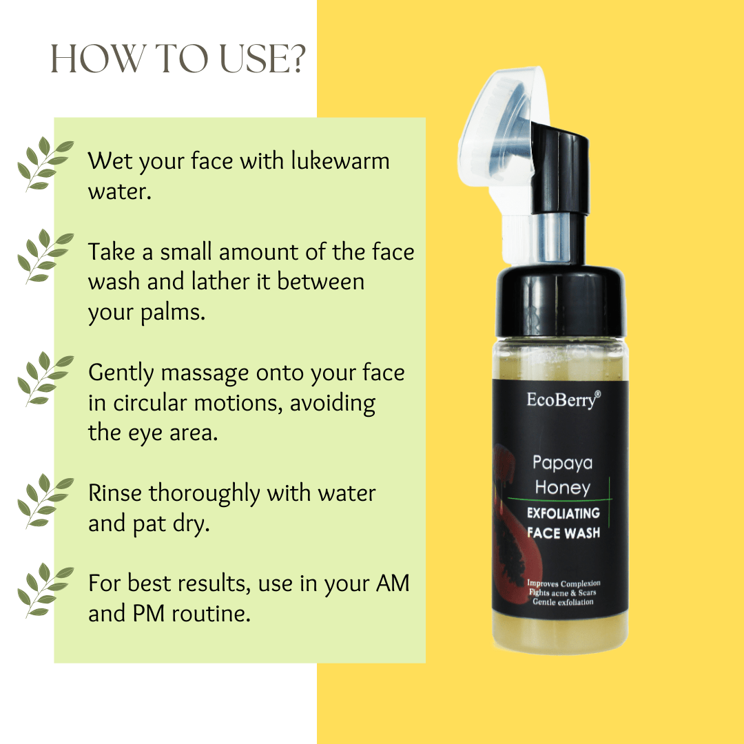 Papaya Honey Exfoliating Face Wash - EcoBerry