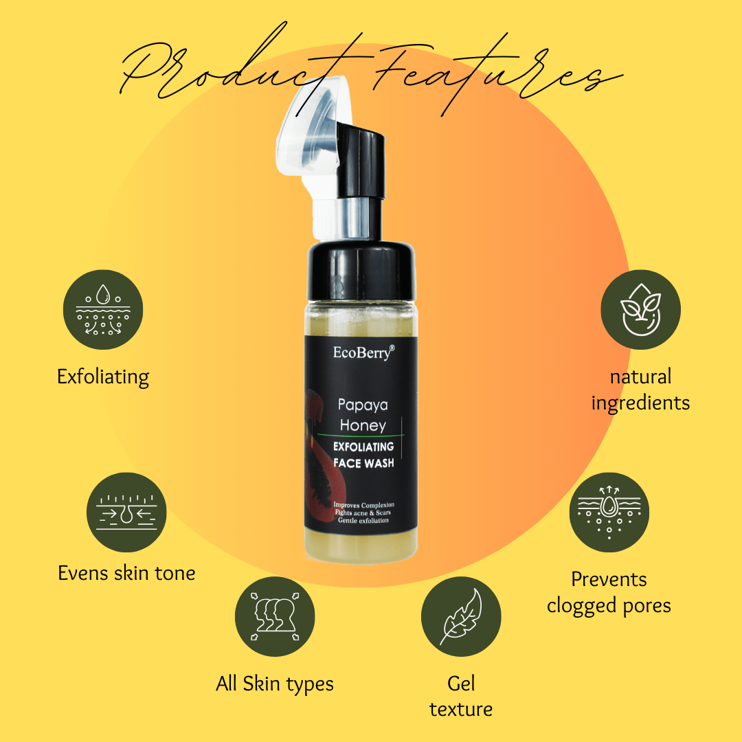 Papaya Honey Exfoliating Face Wash - EcoBerry