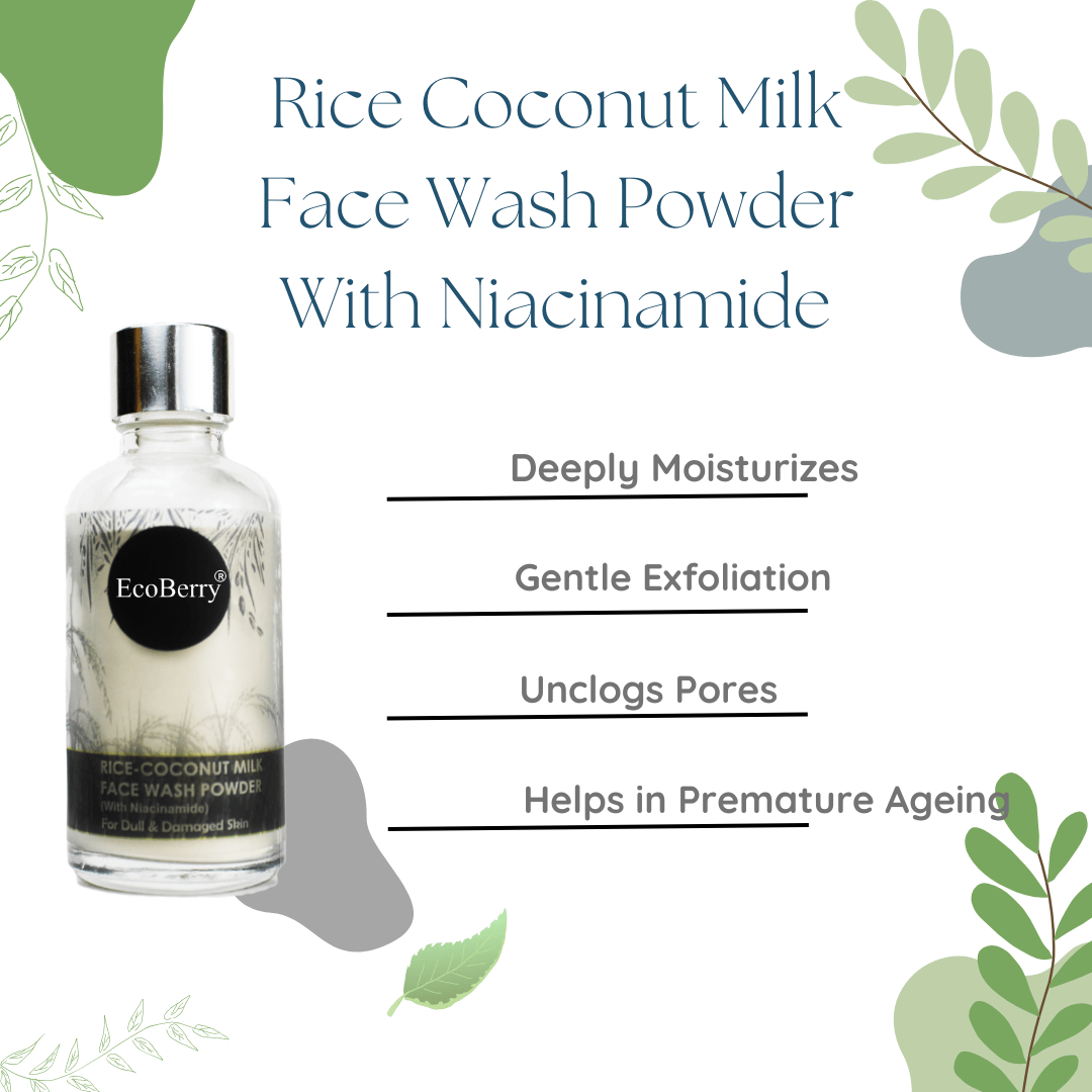 Rice Coconut Milk Face Wash Powder - EcoBerry - Uses