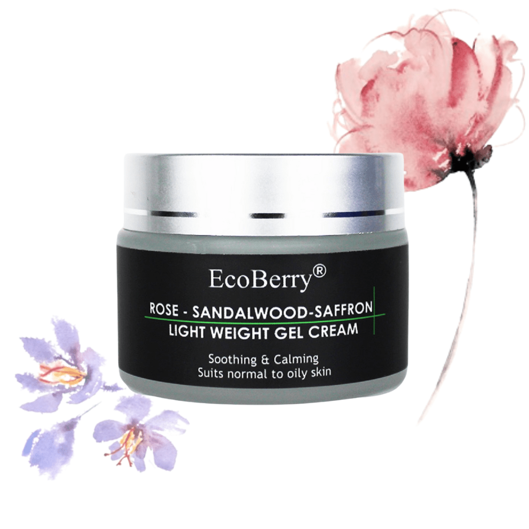 Rose Sandalwood Saffron Light Weight Gel Cream - EcoBerry