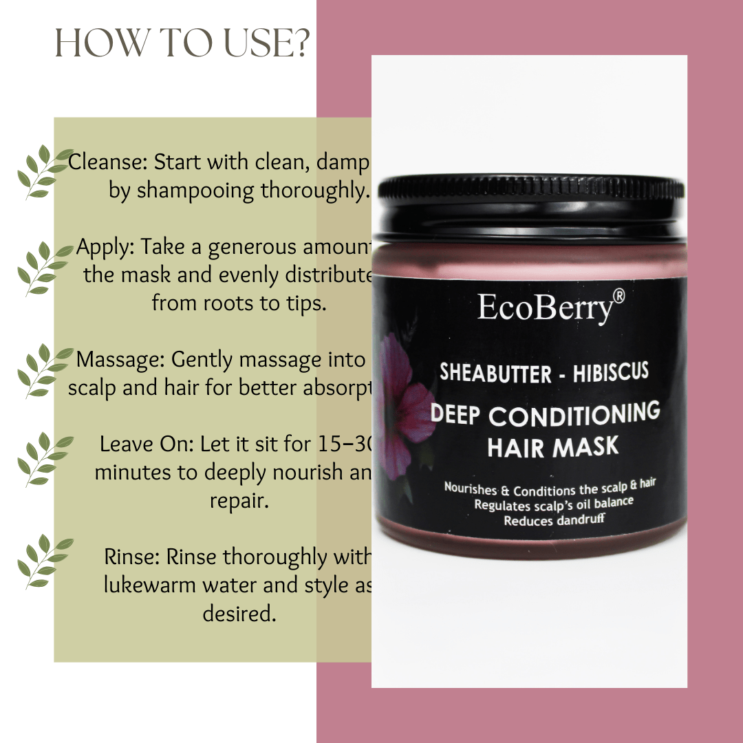 Shea Butter Hibiscus (Sheabiscus) Deep Conditioning Hair Mask - EcoBerry