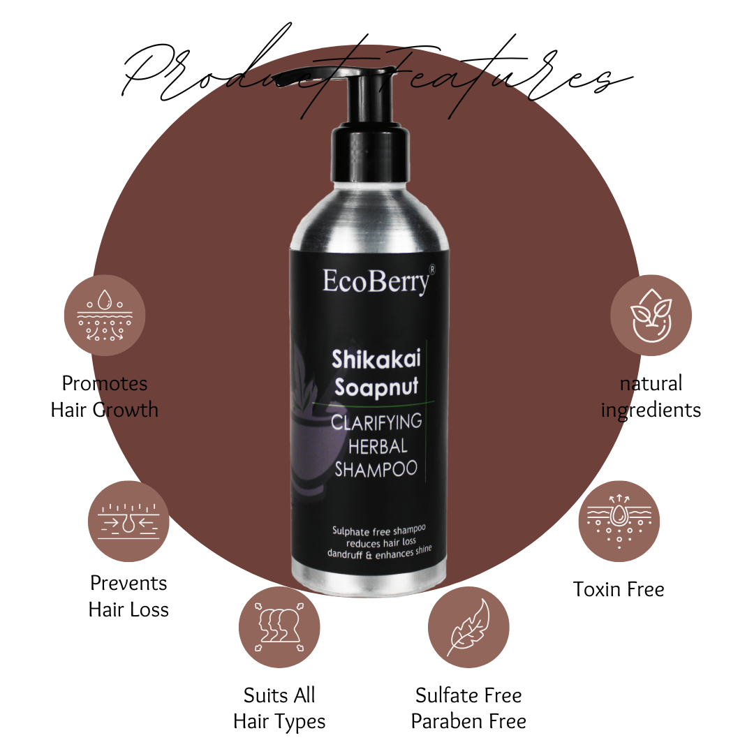 Shikakai Soapnut Herbal Shampoo - EcoBerry