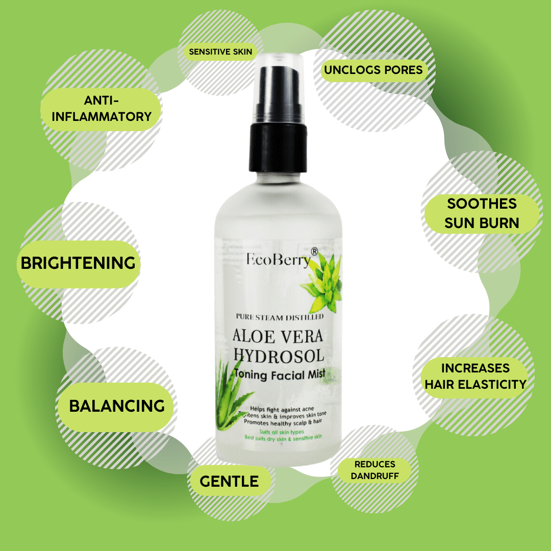 Steam Distilled Aloe vera Hydrosol Toning Mist - EcoBerry - Features