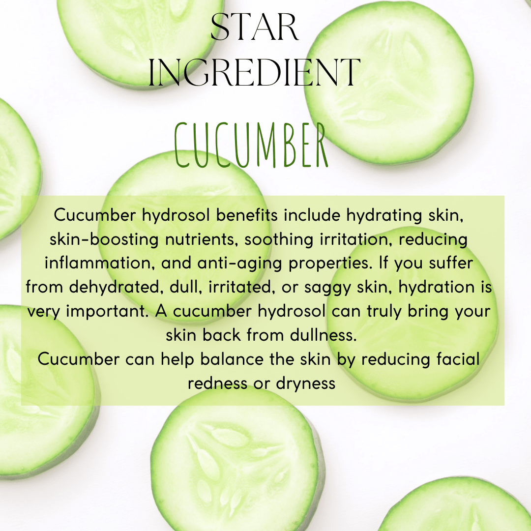 Steam Distilled Cucumber Hydrosol Toning Mist - EcoBerry