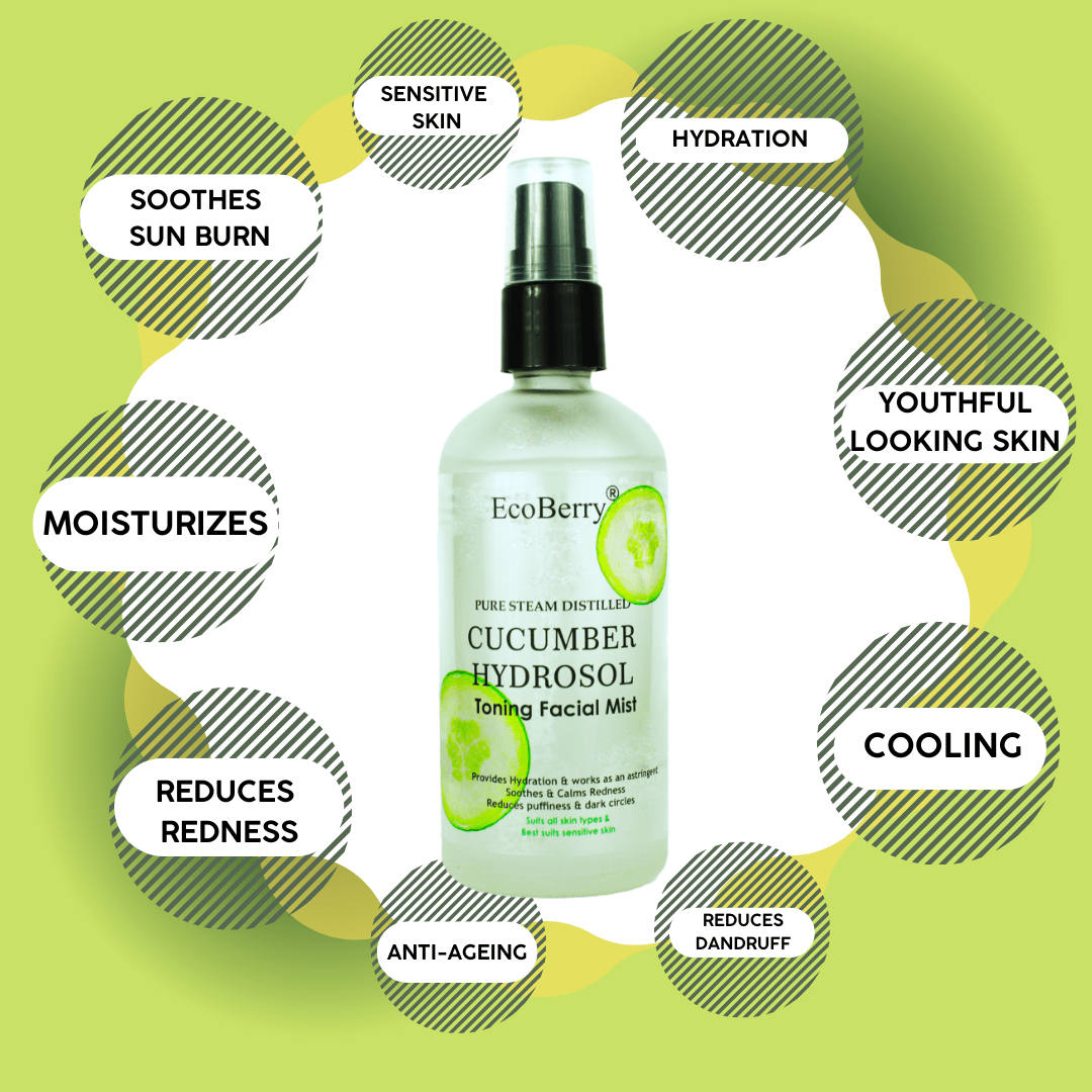 Steam Distilled Cucumber Hydrosol Toning Mist - EcoBerry