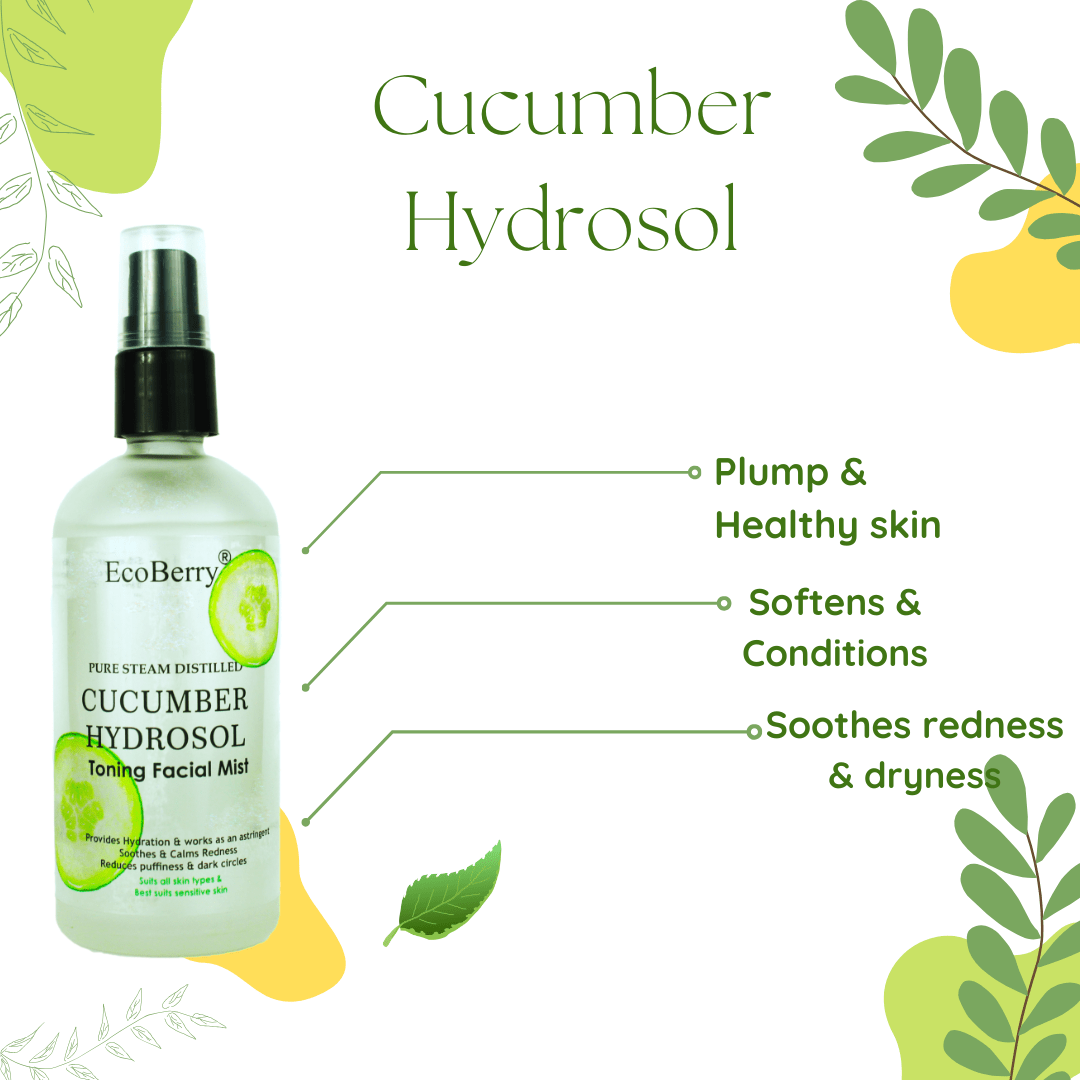 Steam Distilled Cucumber Hydrosol Toning Mist - EcoBerry