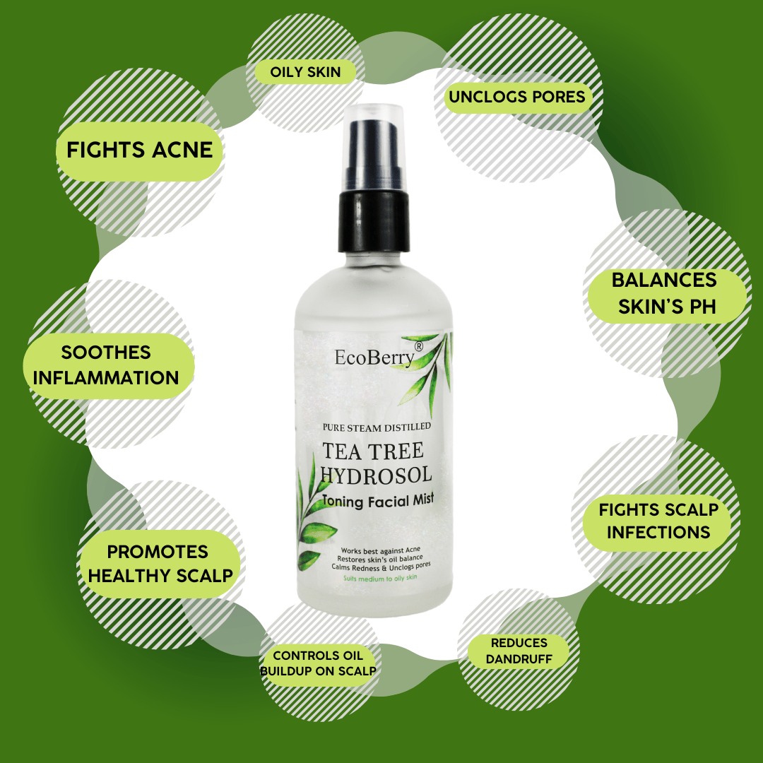 Steam Distilled Tea tree Hydrosol Toning Mist - EcoBerry