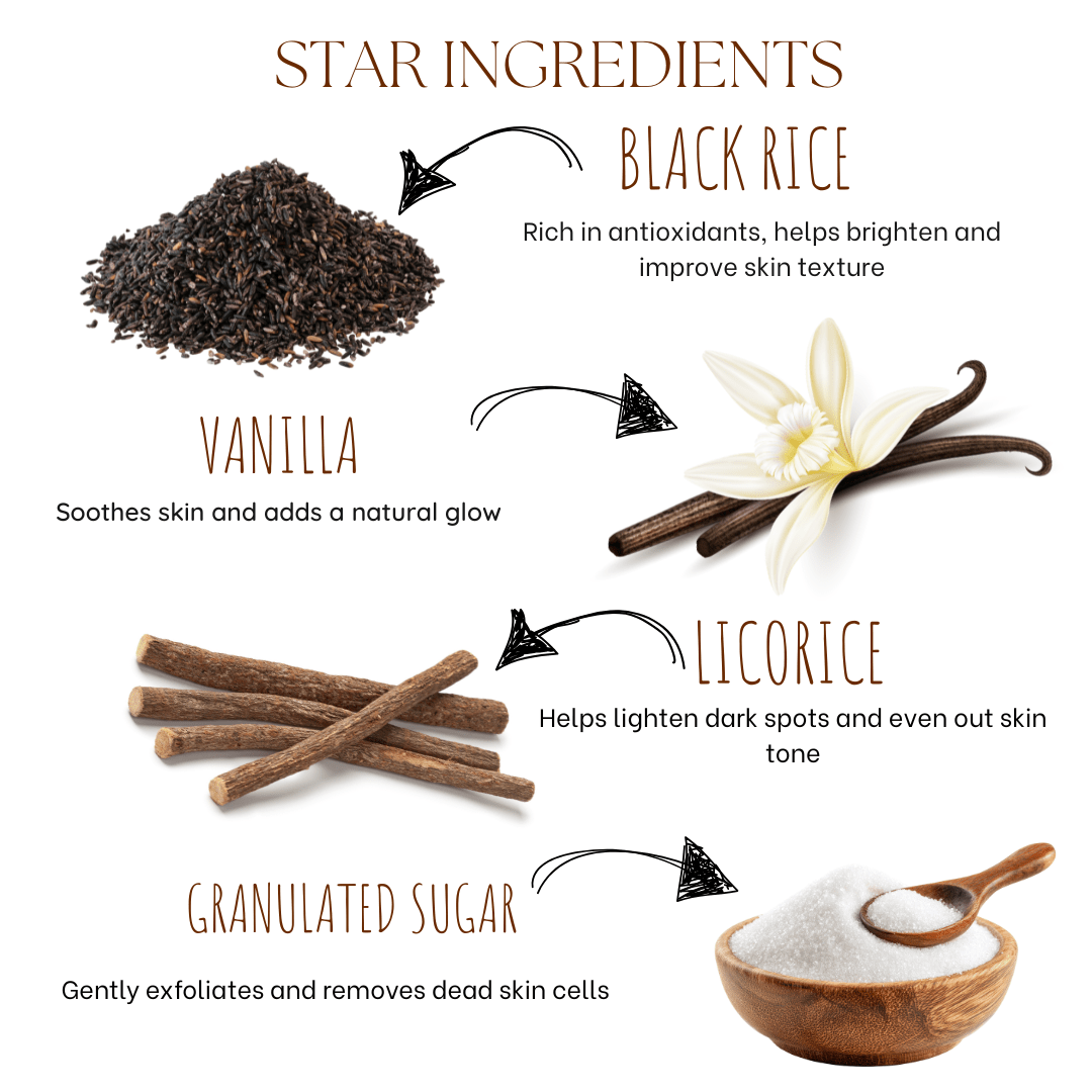 Black Rice Vanilla Body Scrub - EcoBerry