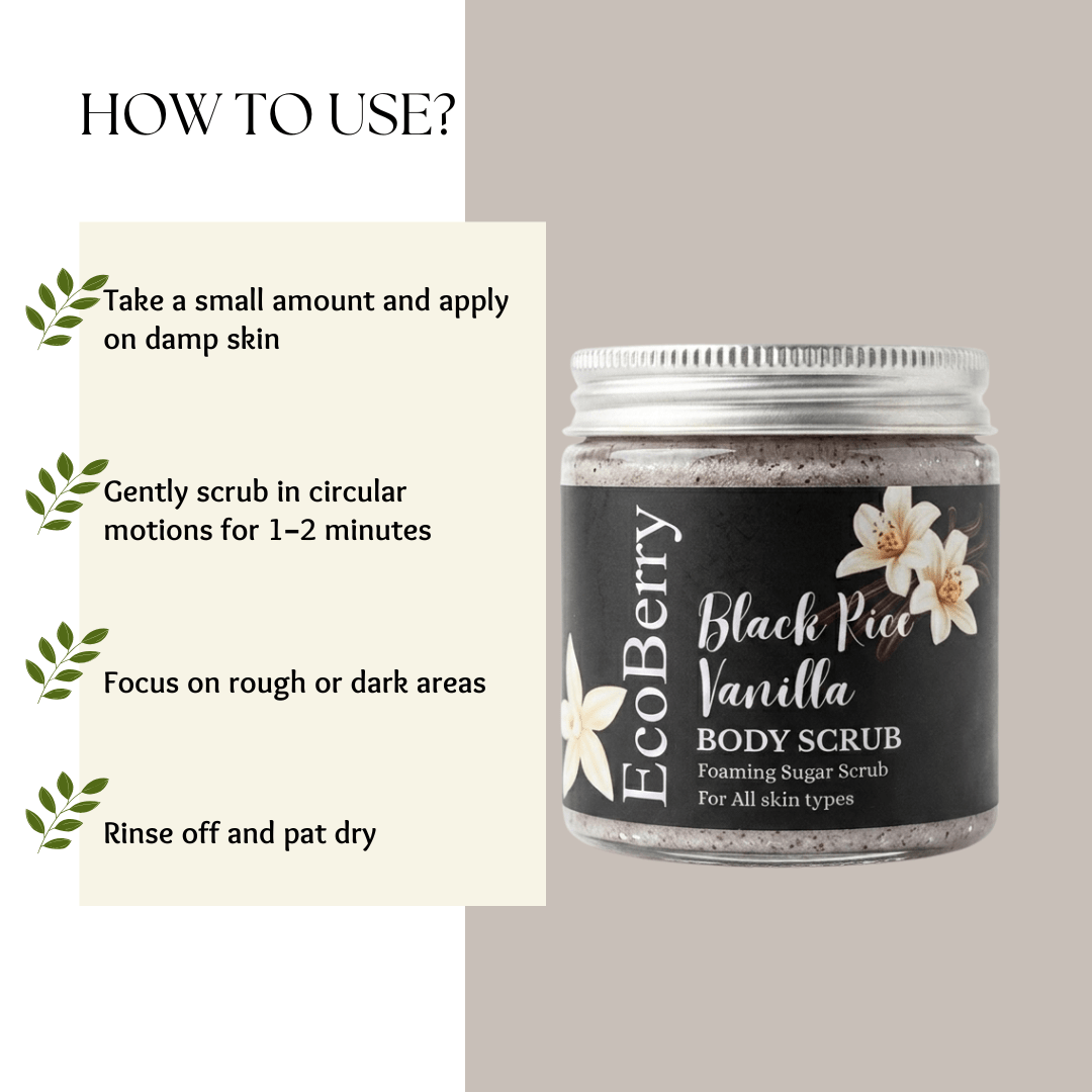 Black Rice Vanilla Body Scrub - EcoBerry