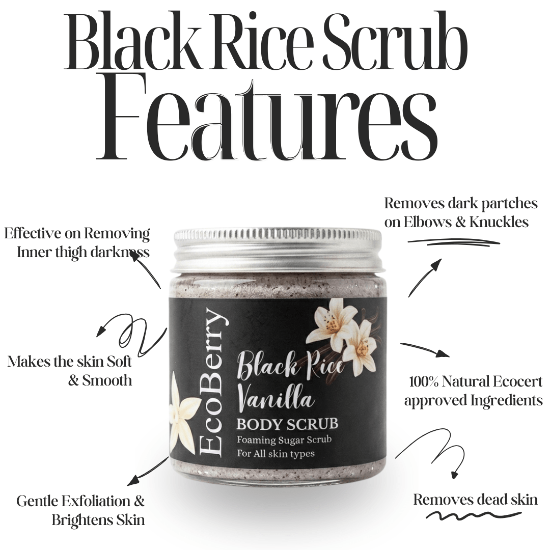 Black Rice Vanilla Body Scrub - EcoBerry