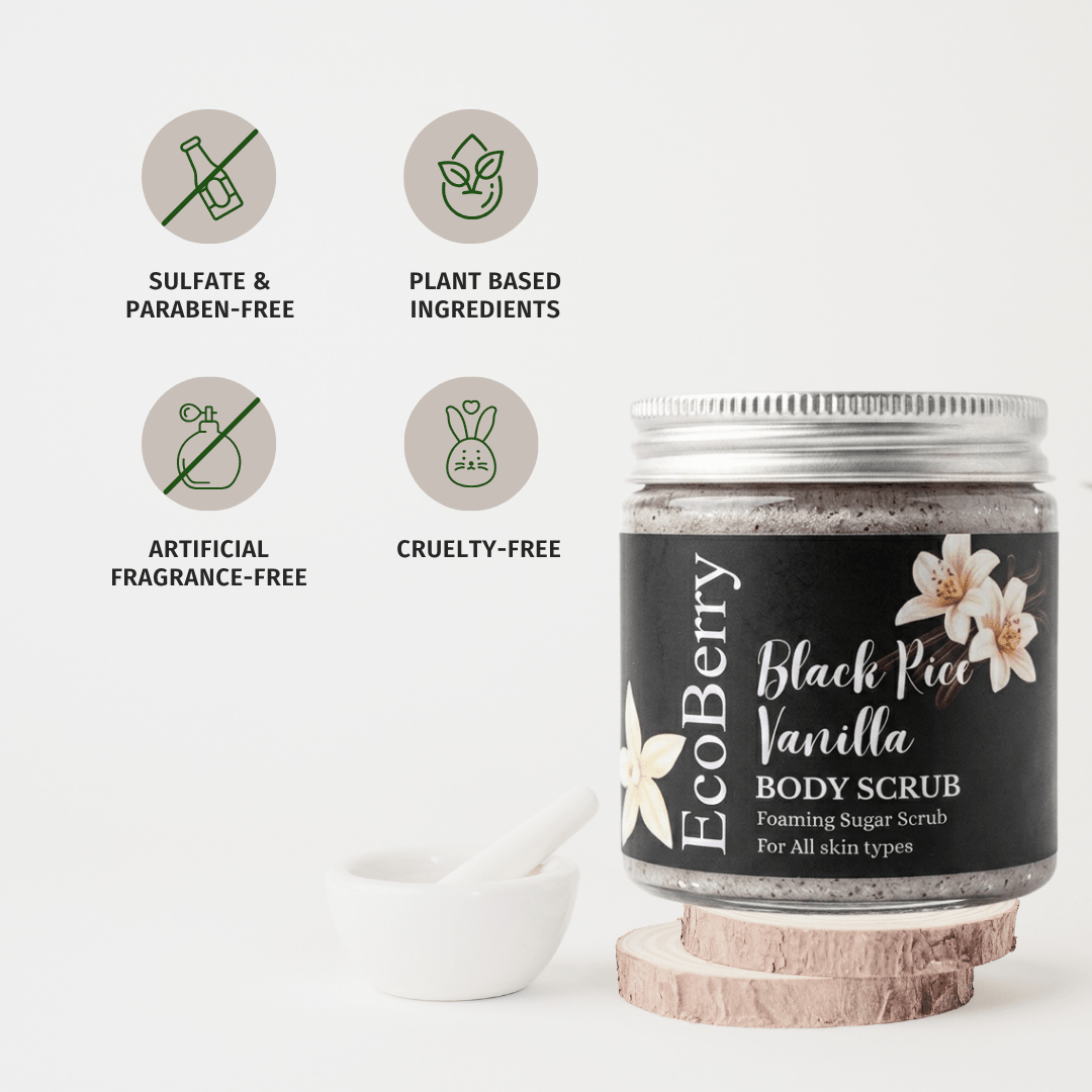 Black Rice Vanilla Body Scrub - EcoBerry