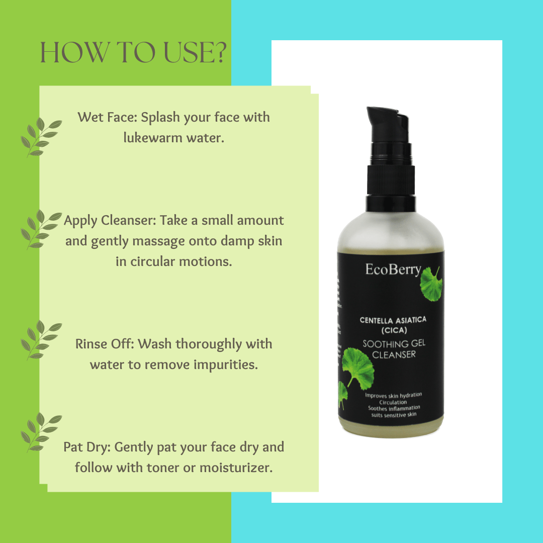 Centella Asiatica (CICA) Soothing Gel Cleanser - EcoBerry