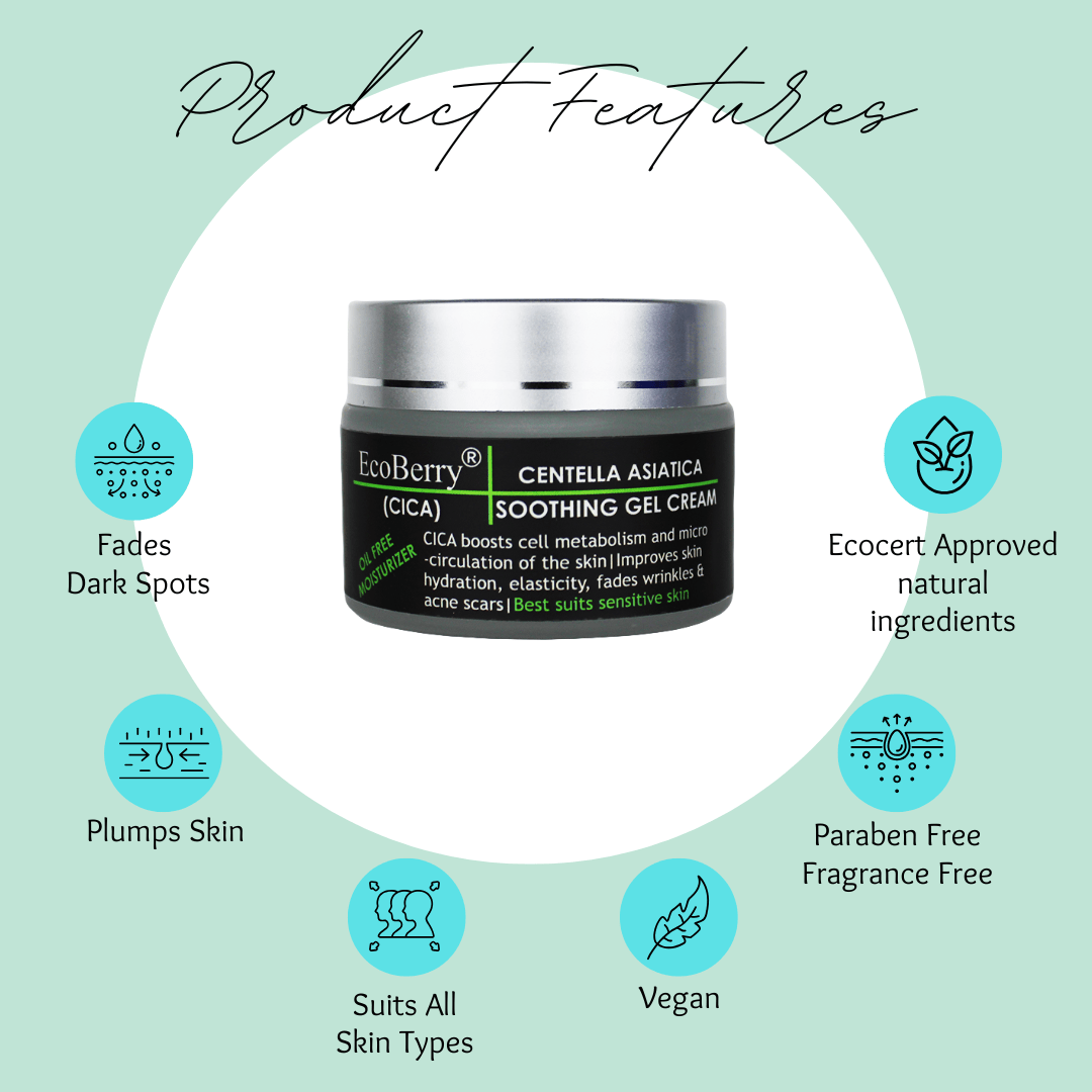 Centella Asiatica (CICA) Soothing Gel Cream - EcoBerry