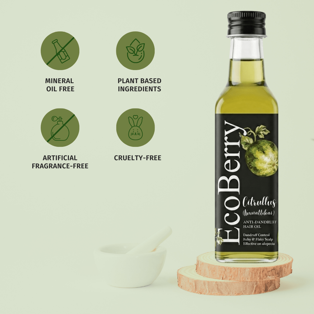 Citrullus (Kumattikai) Anti Dandruff Hair Oil - EcoBerry