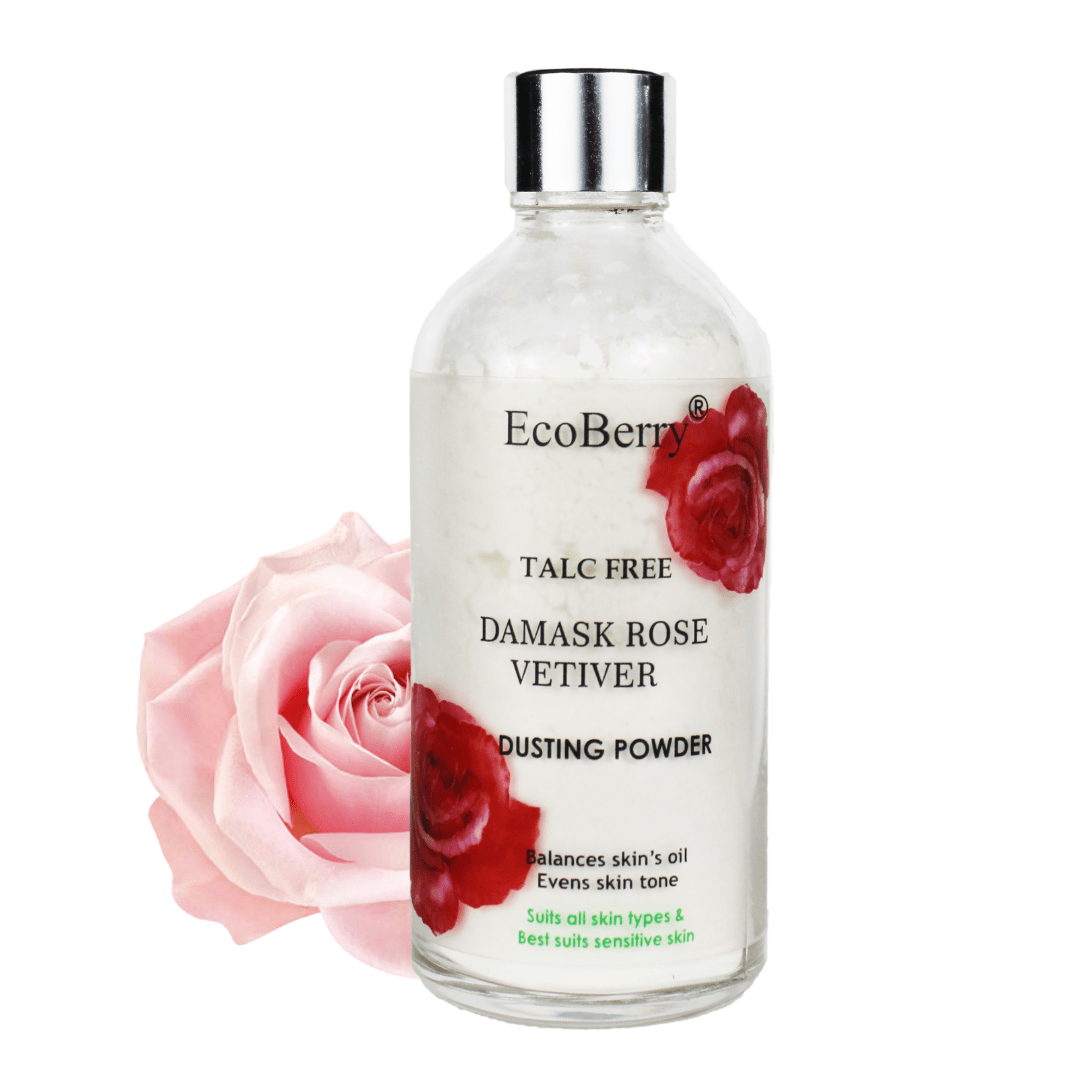 Damask Rose Vetiver Dusting Powder - EcoBerry - Main Image