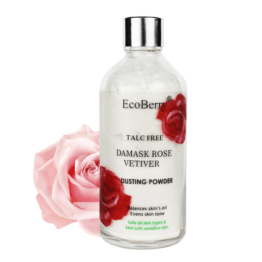 Damask Rose Vetiver Dusting Powder - EcoBerry