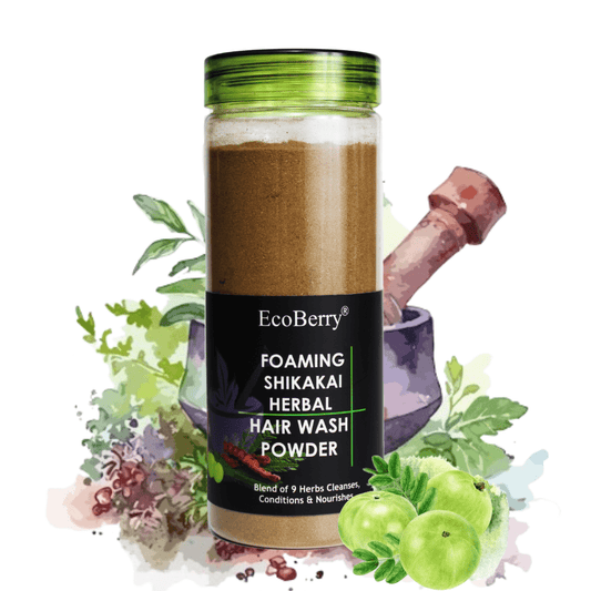 Foaming Shikakai Herbal Hair Wash Powder - EcoBerry