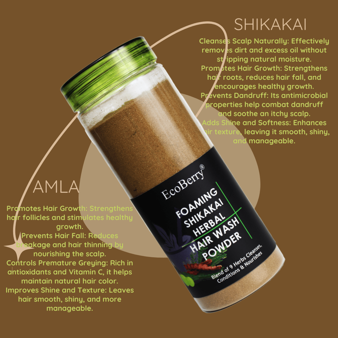 Foaming Shikakai Herbal Hair Wash Powder - EcoBerry - Ingredients