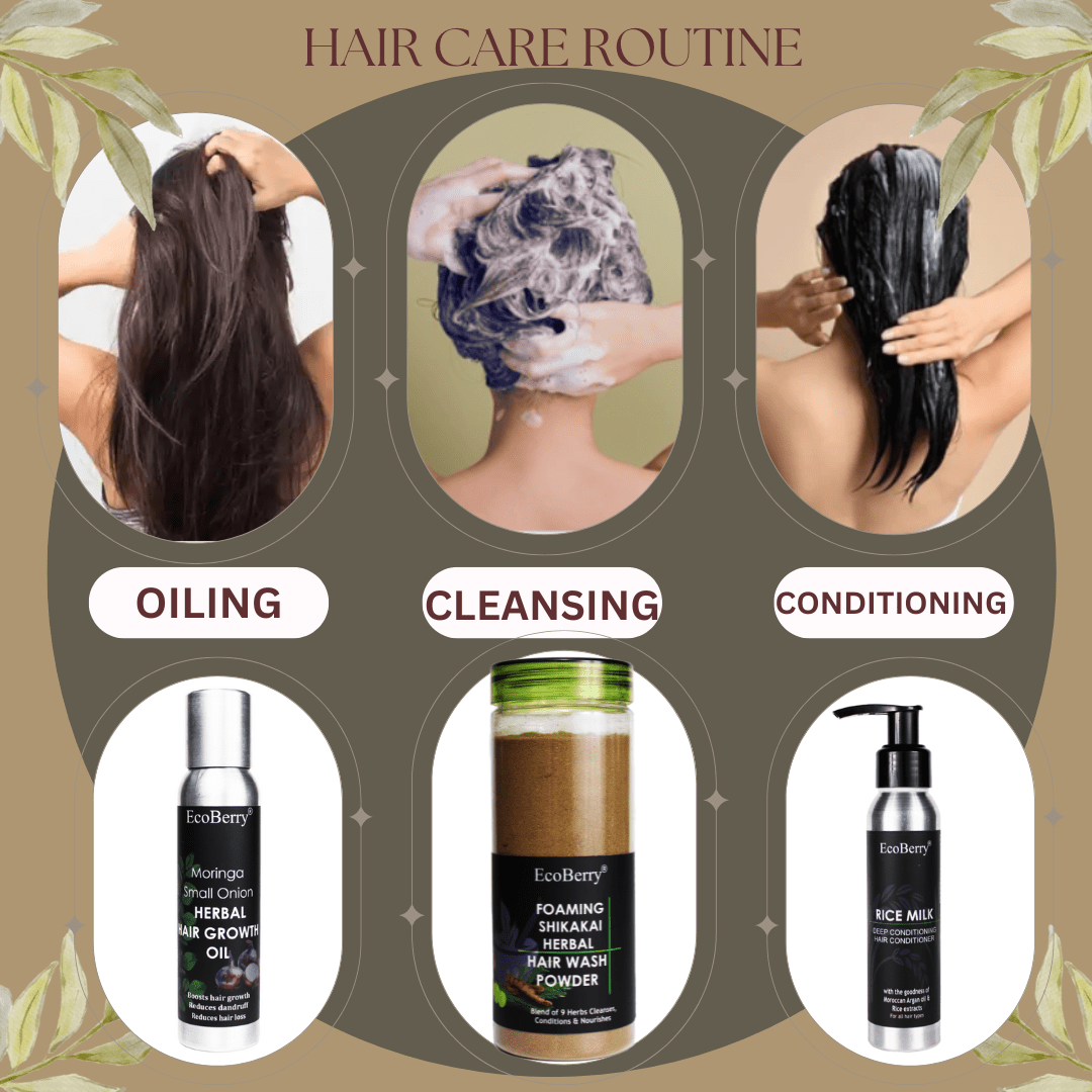 Foaming Shikakai Herbal Hair Wash Powder - EcoBerry - Routine