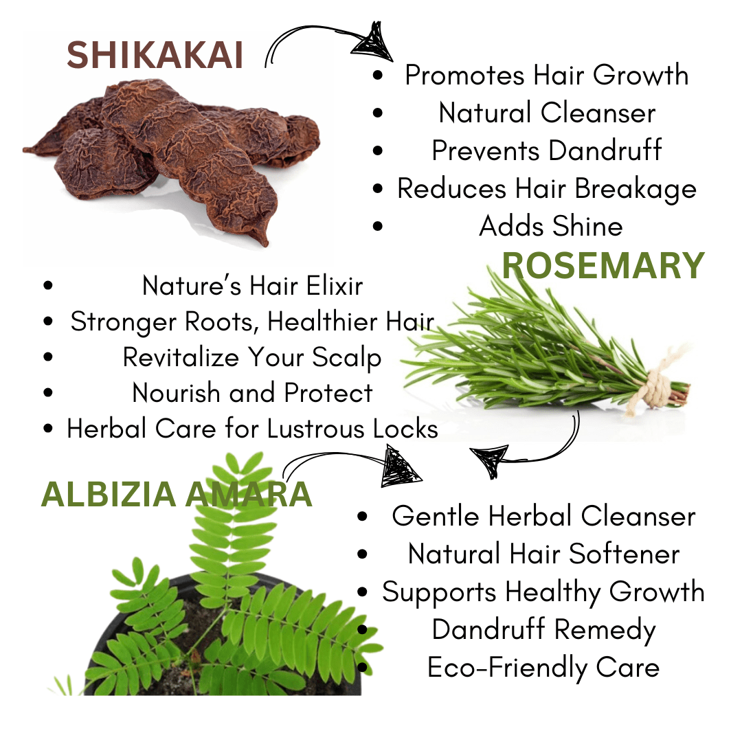 Herbal Shikakai Shampoo Bar - EcoBerry - Ingredients