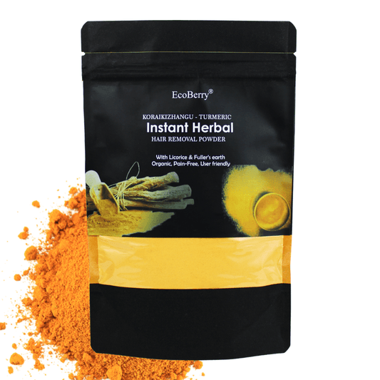 Koraikizhangu Wild Turmeric Instant Herbal Hair Removal Powder - EcoBerry