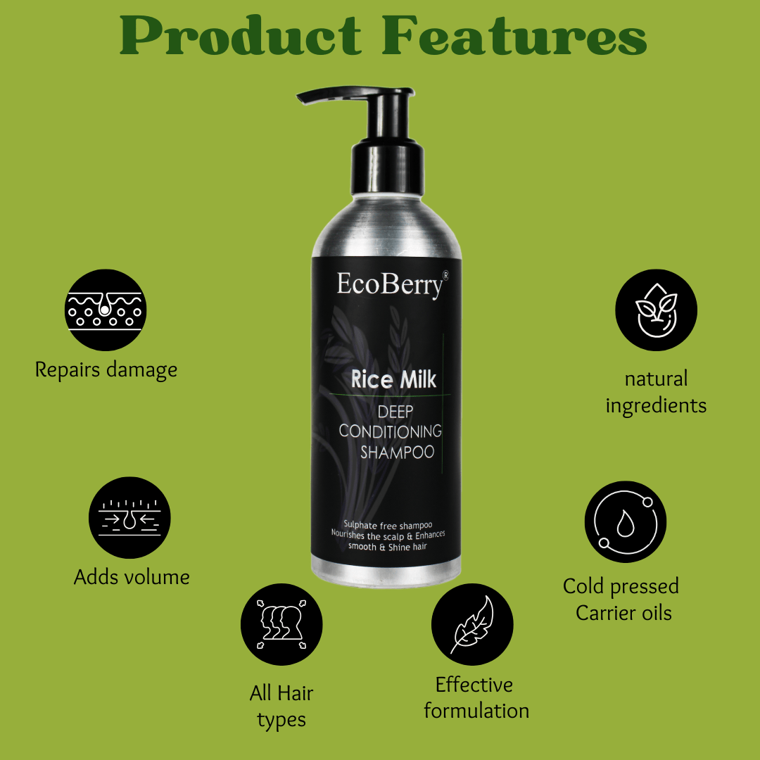 Rice Milk Deep Conditioning Shampoo - EcoBerry - Features