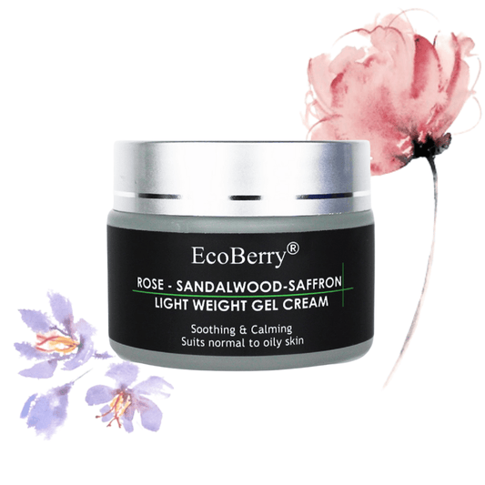Rose Sandalwood Saffron Light Weight Gel Cream - EcoBerry