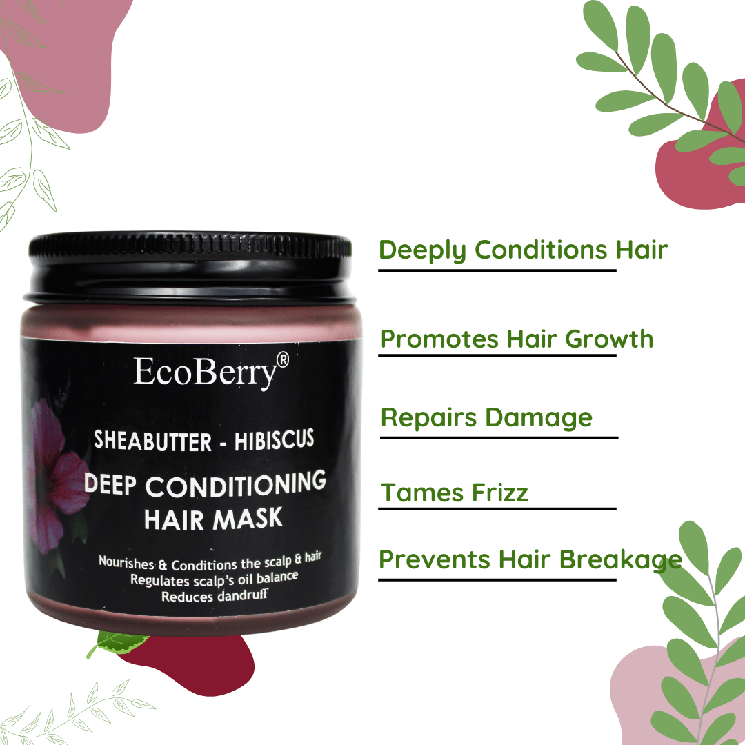 Shea Butter Hibiscus (Sheabiscus) Deep Conditioning Hair Mask - EcoBerry